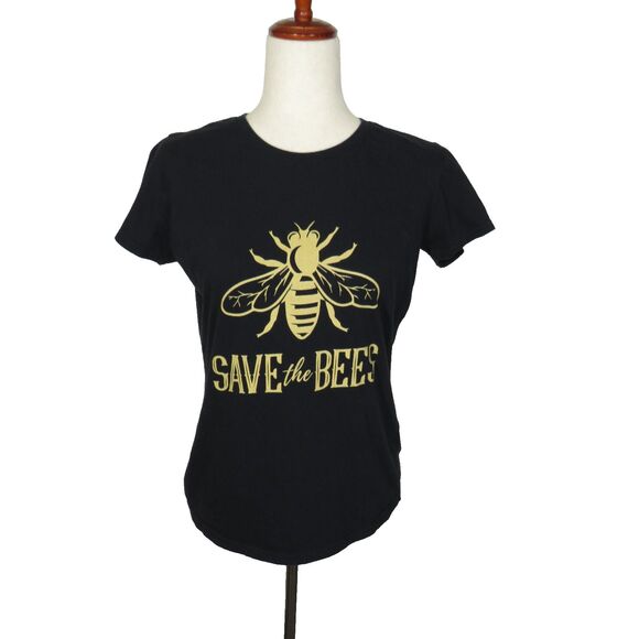 Anvil Tops - Anvil Women's Save The Bees Lightweight Slim Fit T-Shirt Size Medium